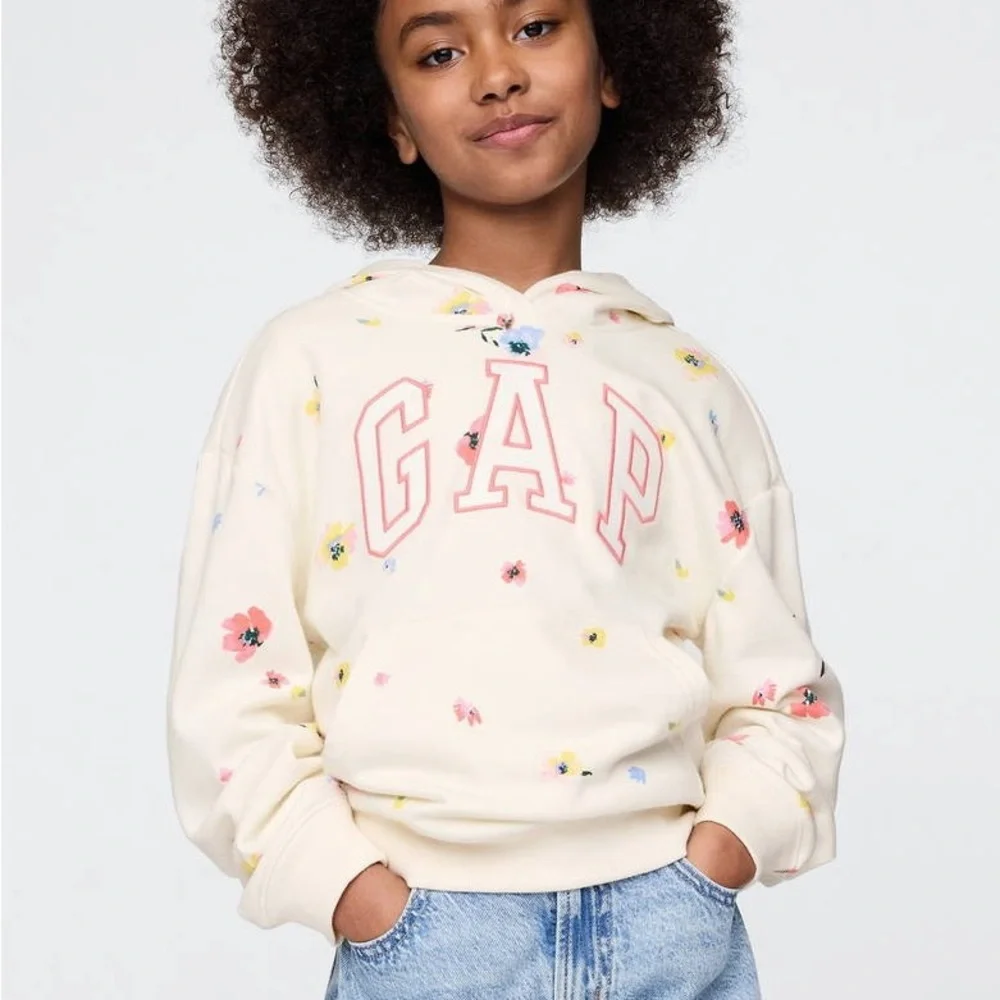 GAP Ivory Sweatsuit with Floral Accents